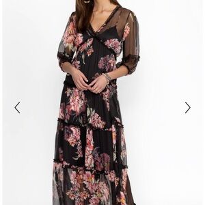 Floral Black Maxi Dress
